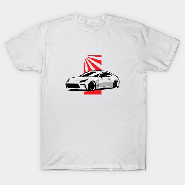 White GR86 JDM Coupe T-Shirt by KaroCars